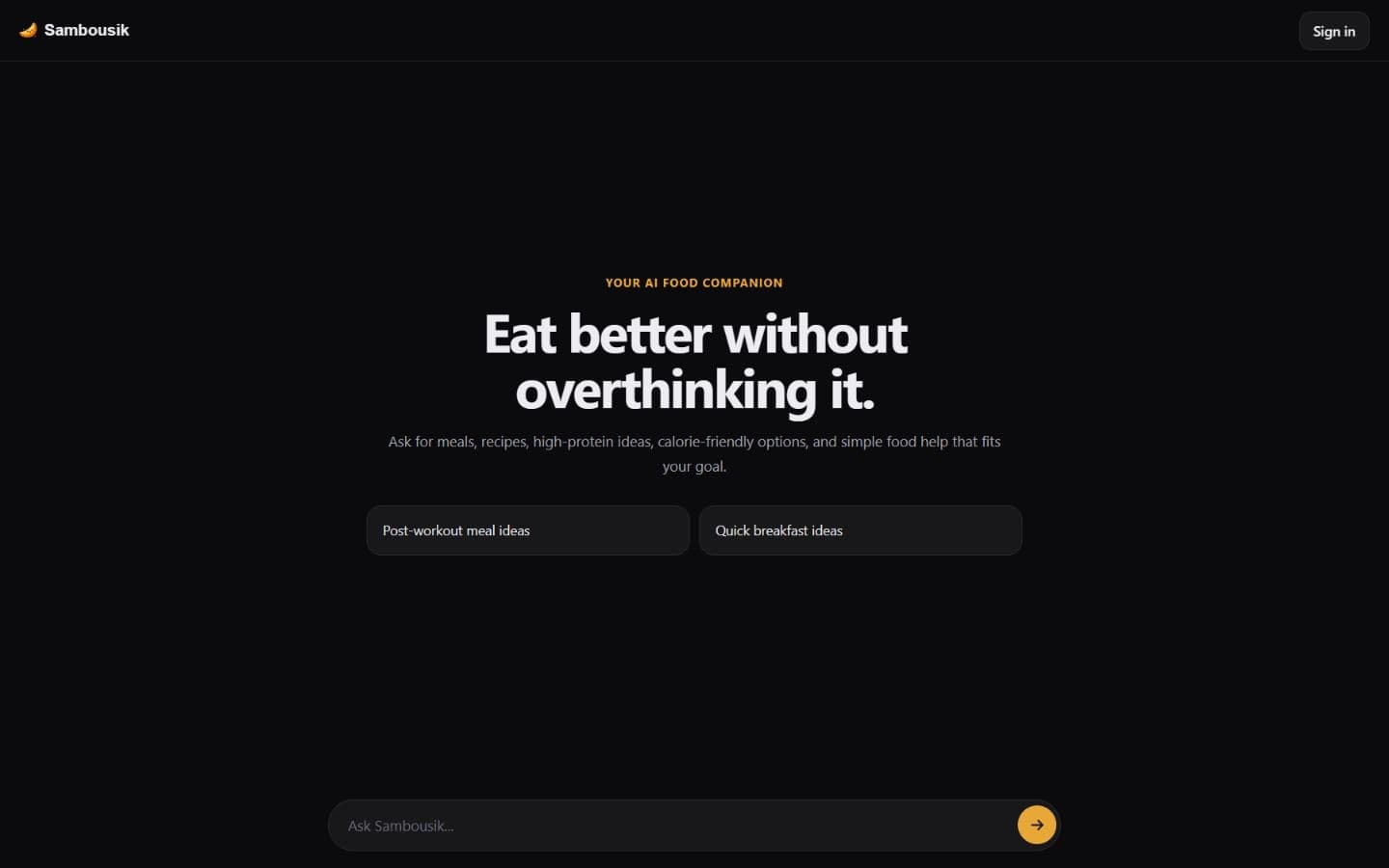 Sambousik website preview